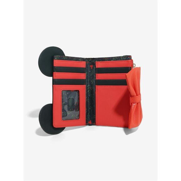 Loungefly Disney Minnie Mouse Holiday Holly Zip Wallet - Picture 5 of 5